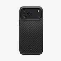 ACS09906 - iPhone 17 Pro Max Case Enzo Aramid T in black showing the back